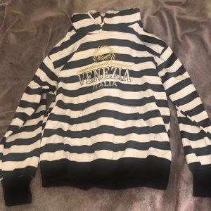 Venezia striped hooded sweatshirt